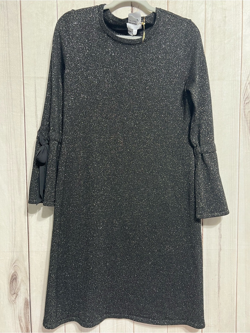 Talbot merino wool sweater dress New Size Medium Black/gold shimmer